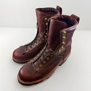 Chippewa Men's Dark Brown Leather Boots Size 12
